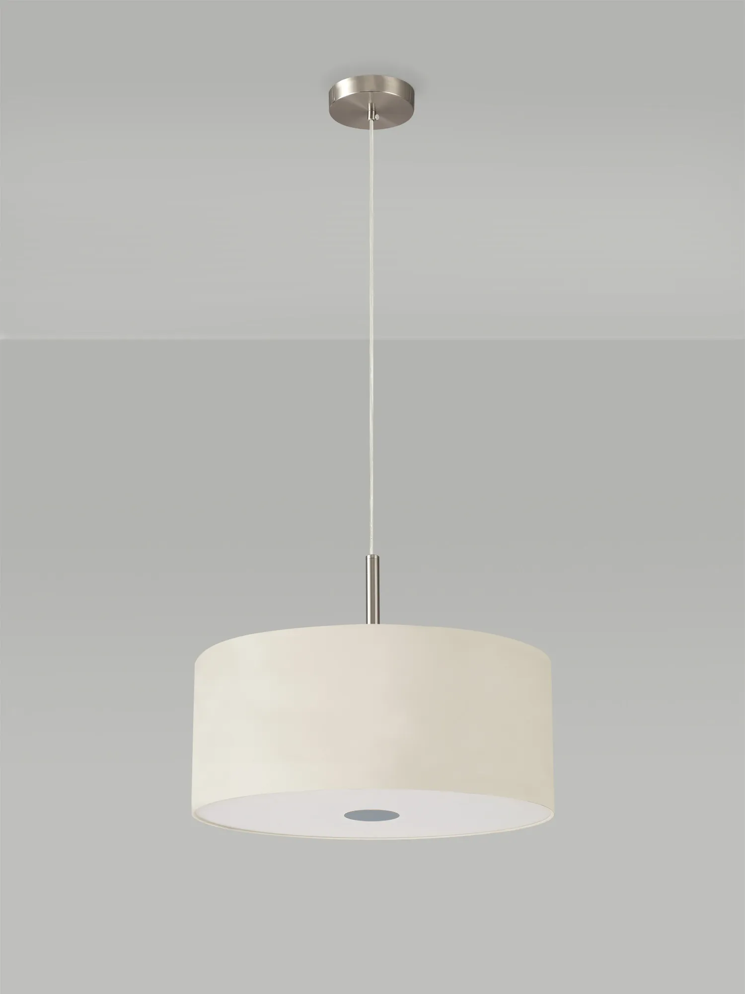 Baymont 40cm 3 Light Pendant Satin Nickel, Ivory Pearl, Frosted Diffuser DK0433  Deco Baymont SN IV